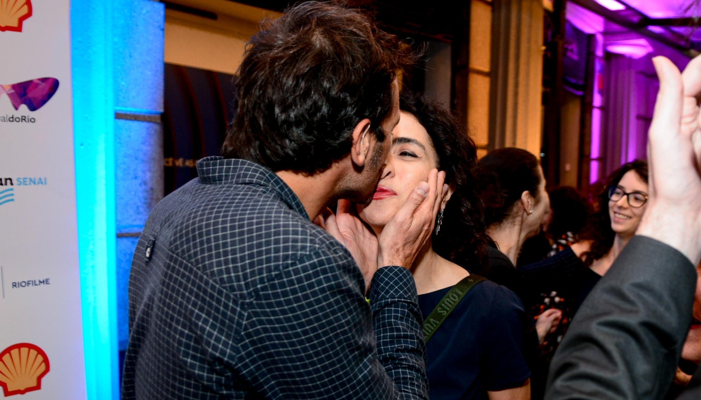 Marisa Monte e o marido Diogo Pires no Festival do Rio
