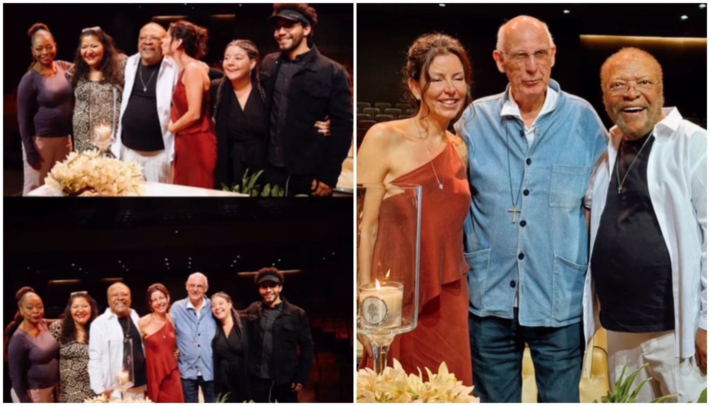 Martinho da Vila e a esposa renovam votos de casamento
