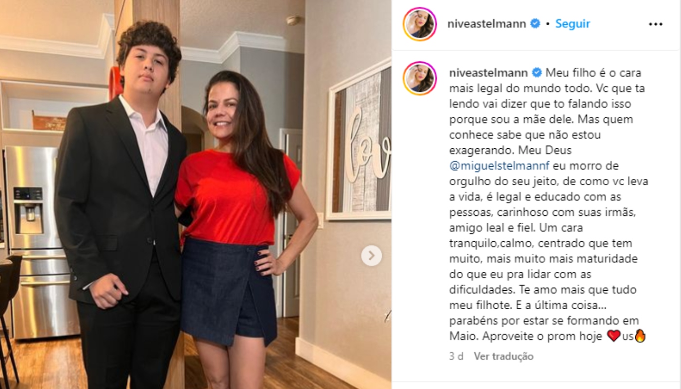 Nivea Stelmann faz publicação para homenagear o filho