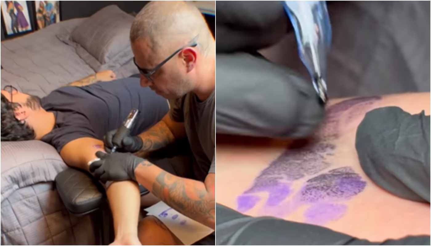 Eliezer mostra tatuagem para Viih Tube e Lua
