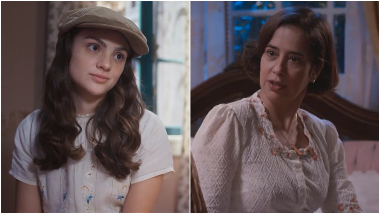 Olívia (Debora Ozório) e Heloísa (Paloma Duarte) em