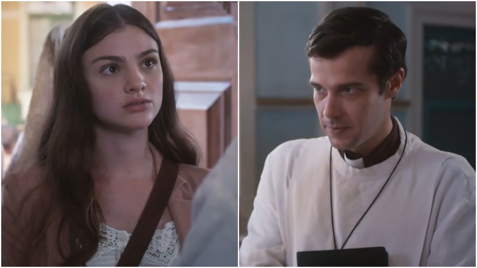 Olívia (Debora Ozório) e Tenório (Jayme Matarazzo) em