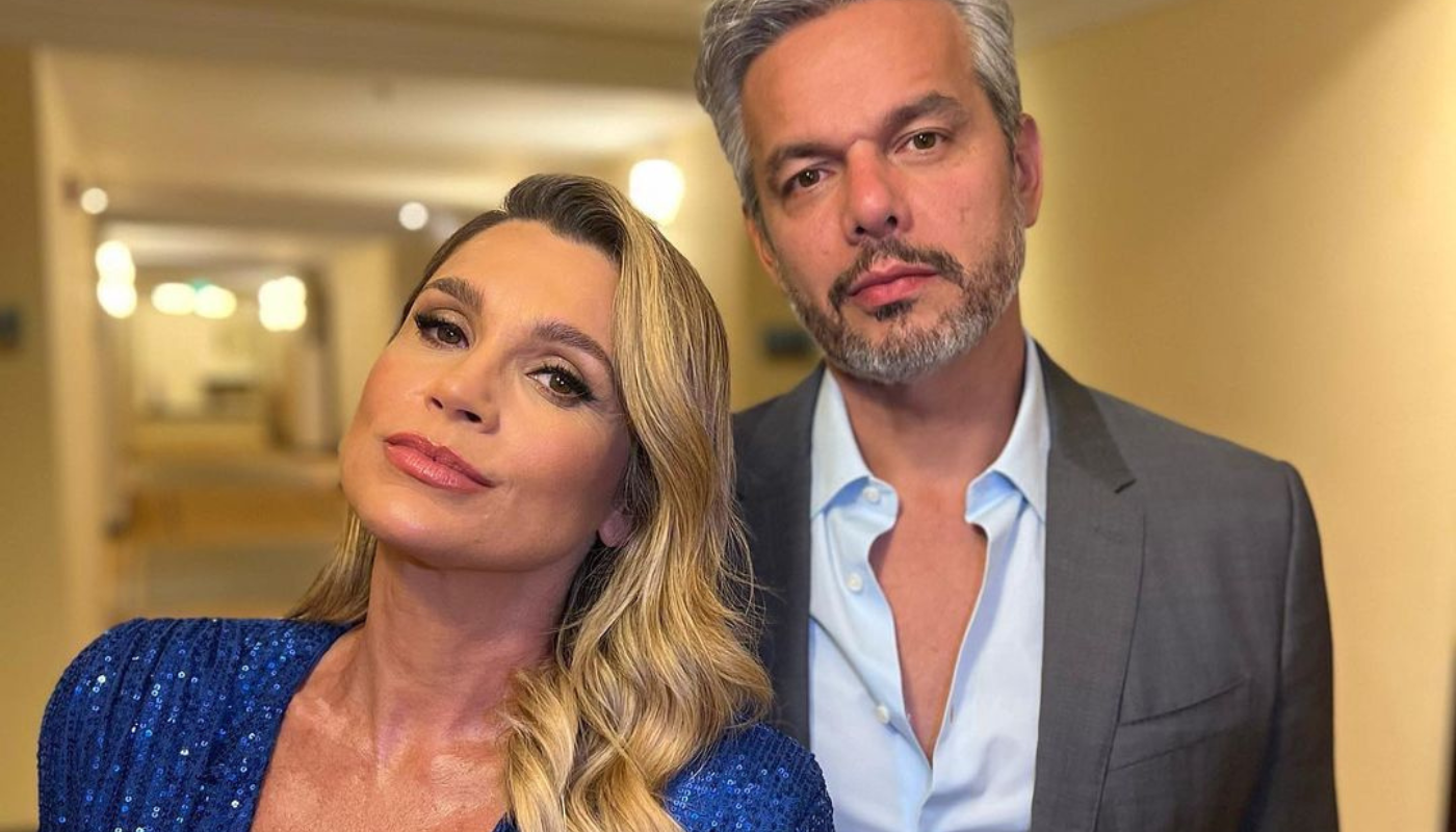 Flávia Alessandra e Otaviano Costa se conheceram em um navio