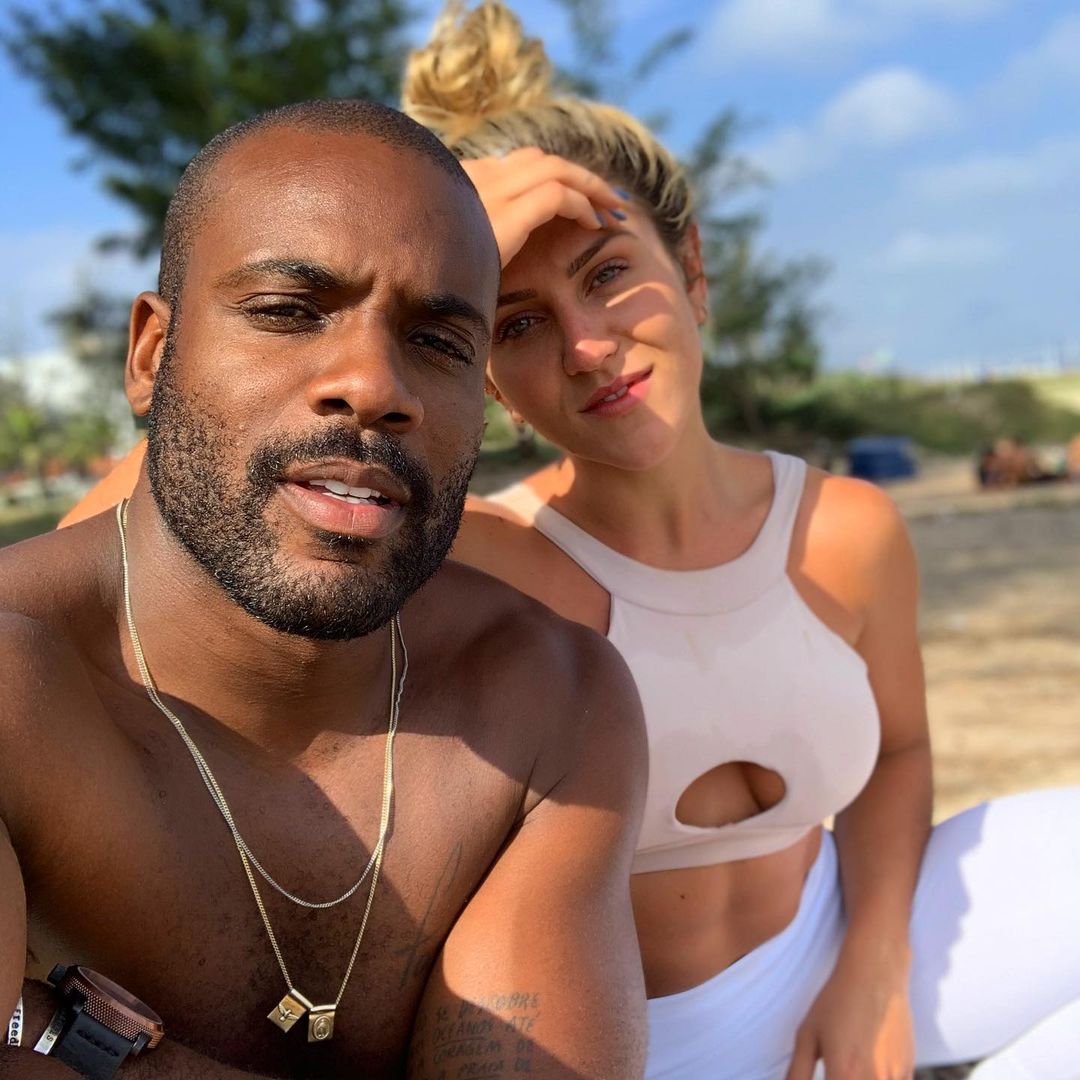 Rafael Zulu e Aline Becker