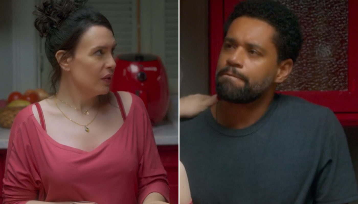 Renée (Maria Clara Spinelli) e Wagner (César Mello) em