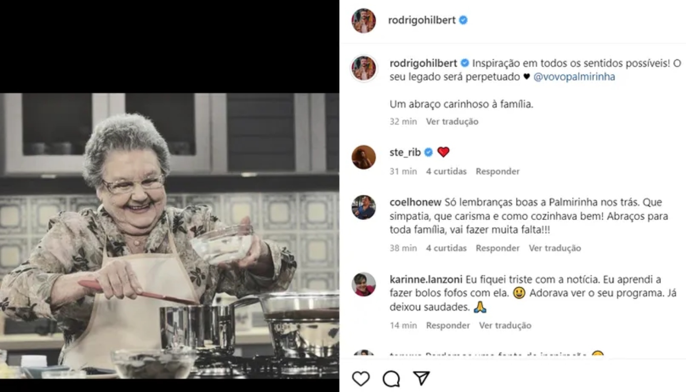 Homenagem de Rodrigo Hilbert para Palmirinha