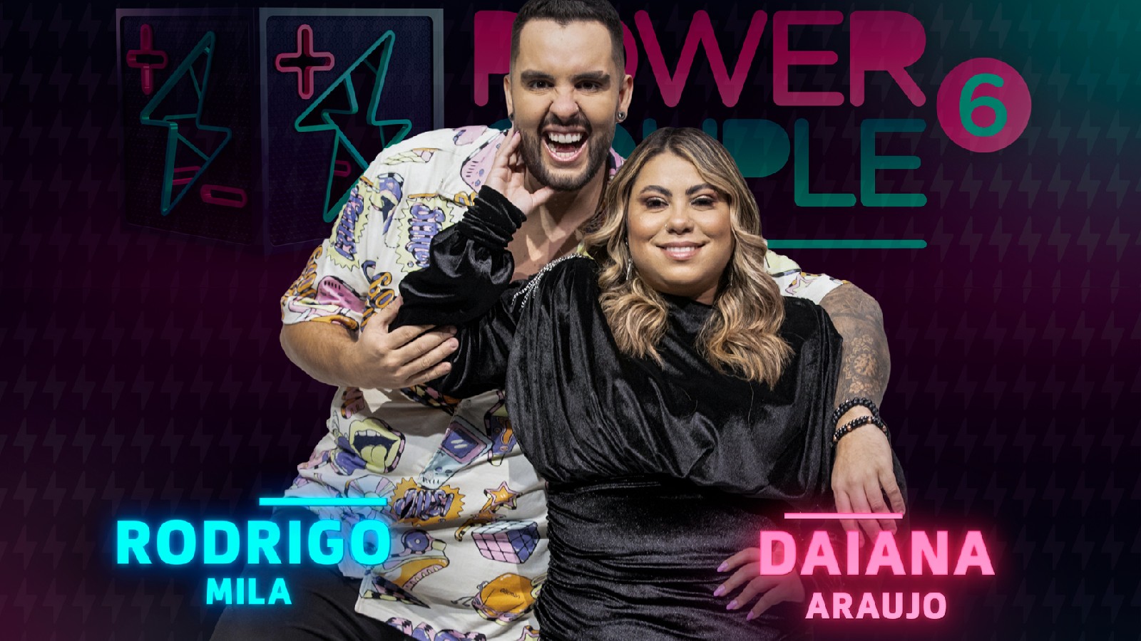 Rodrigo Mila com sua esposa, Daiana Araújo