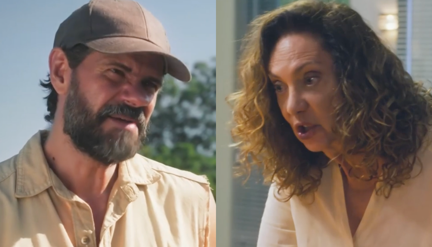 Ruan (Tairone Vale) e Agatha (Eliane Giardini) em