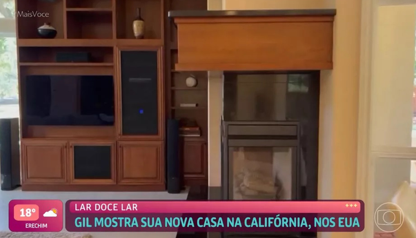 Lareira na casa de Gil do Vigor