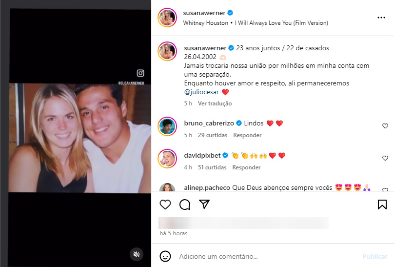 Susana Werner e Julio Cesar