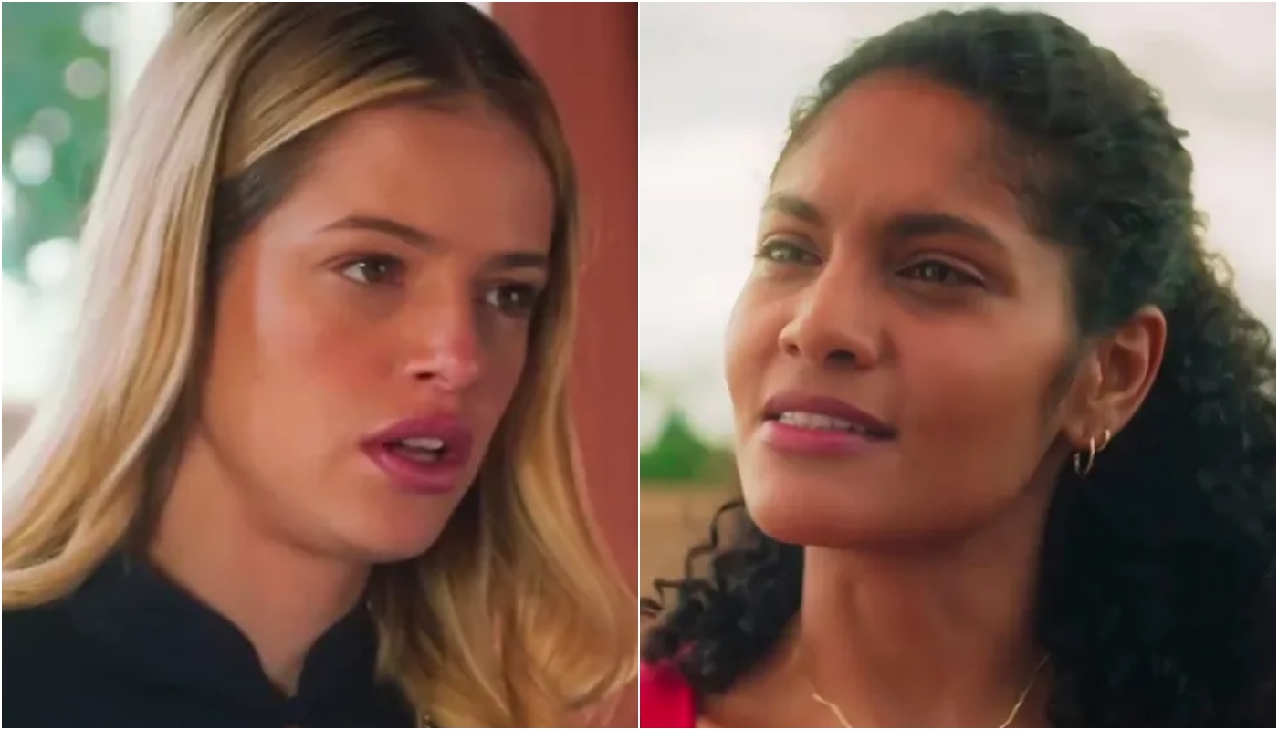 Graça (Agatha Moreira) e Aline (Barbara Reis) em