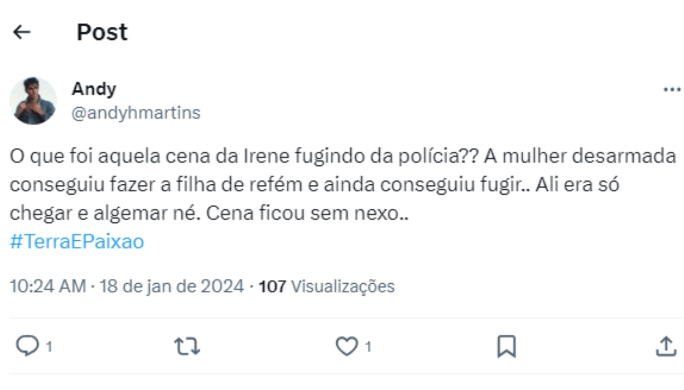 Internauta opina sobre incoerência em