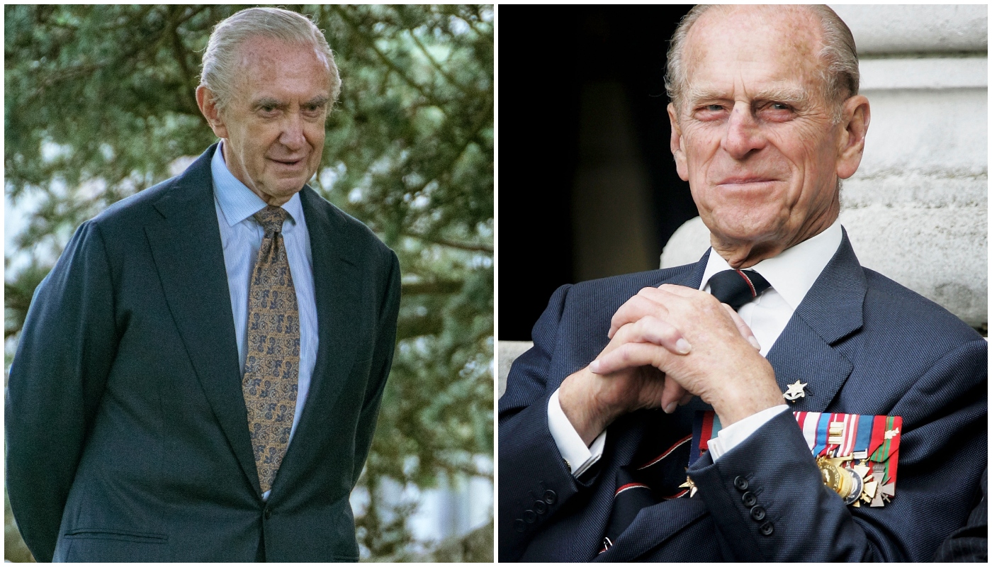 Na série “The Crown” (2016-23), Jonathan Pryce interpreta Príncipe Philip, marido da Rainha Elizabeth II