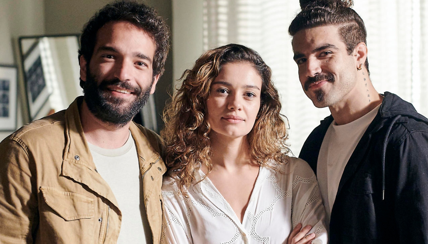 Rafael (Humberto Carrão), Maira (Sophie Charlotte) e Pablo (Caio Castro)