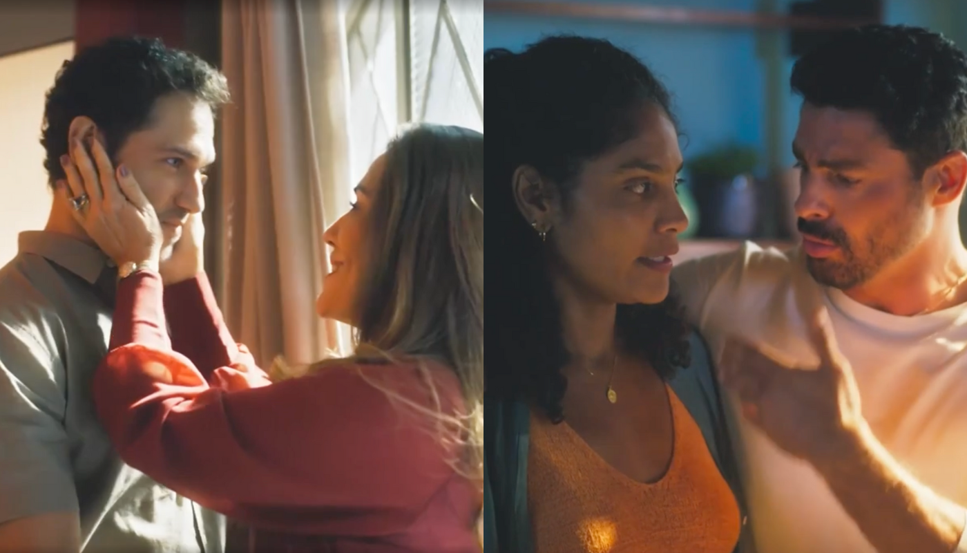 Vinícius (Paulo Rocha), Irene (Gloria Pires), Aline (Barbara Reis) e Caio (Cauã Reymond) em