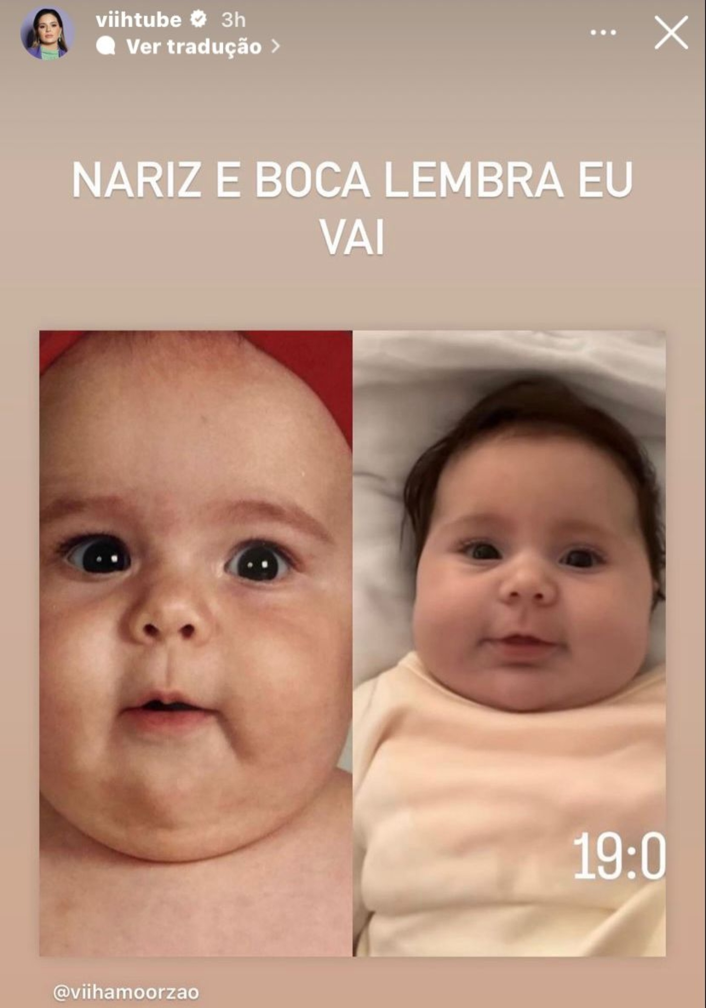 Viih Tube exalta semelhança com a filha Lua
