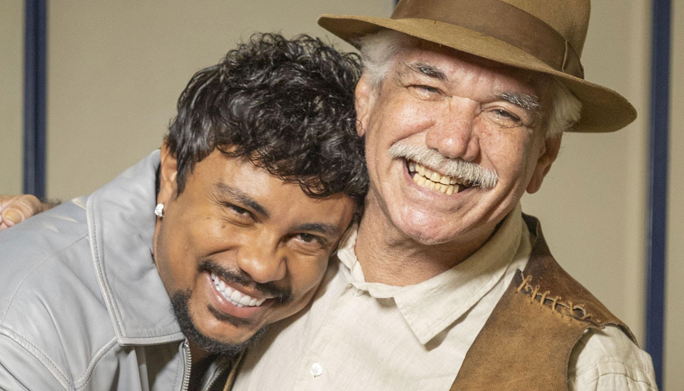 Xamã e Jackson Antunes, os intérpretes do personagem Damião nas duas versões de