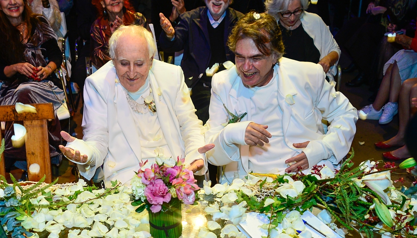 Zé Celso e Marcelo Drummond se casaram em cerimônia